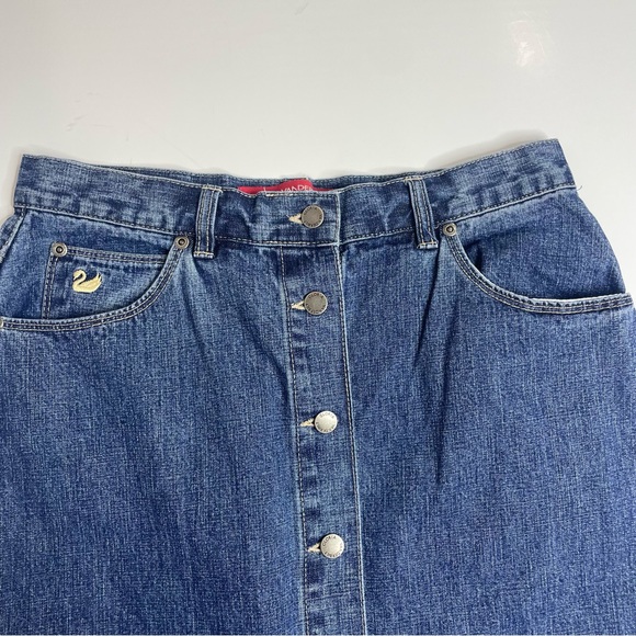 Trendy Vintage Gloria Vanderbilt Denim Maxi Skirt - Picture 7 of 8